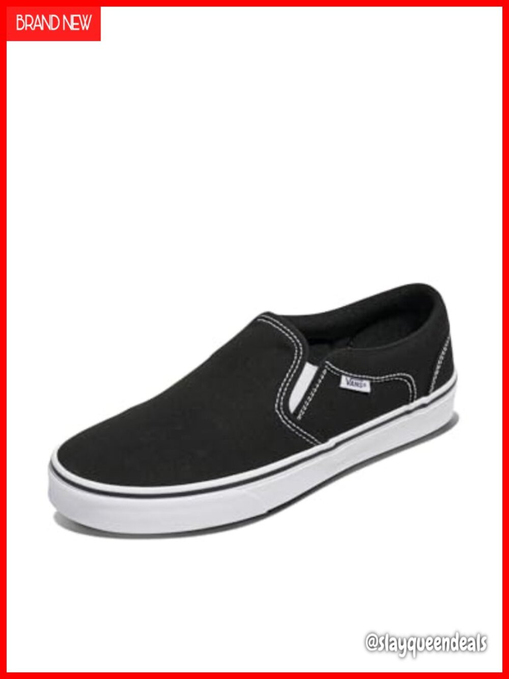 Vans Asher Slip-On Shoes Comfortable Canvas Sneakers for Walking & Everyday Wear